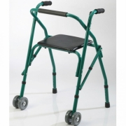 Andador de dos ruedas, con asiento plegable